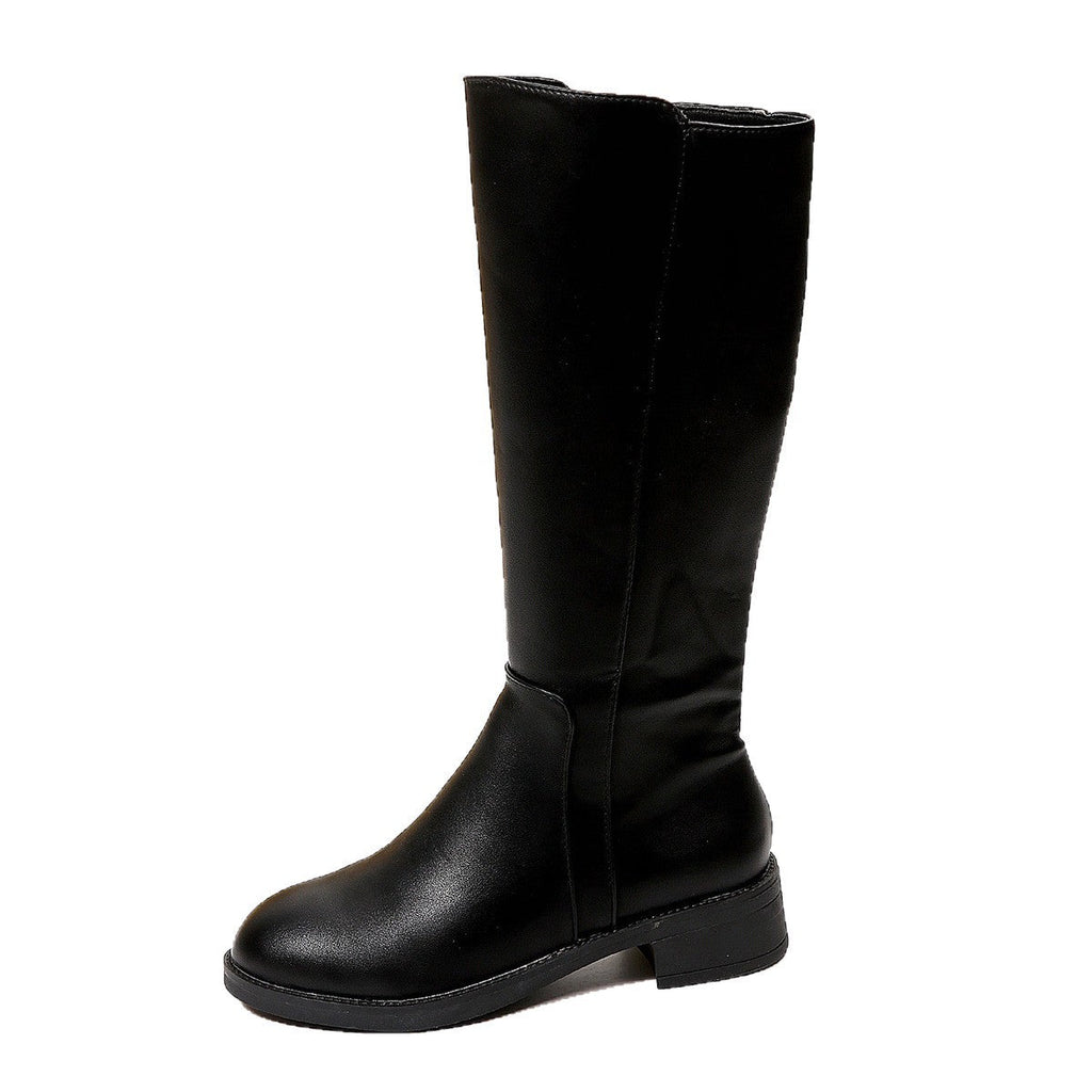 Women's Knee-High Knight Boots – Side Zip Chunky Heel Tall Boots