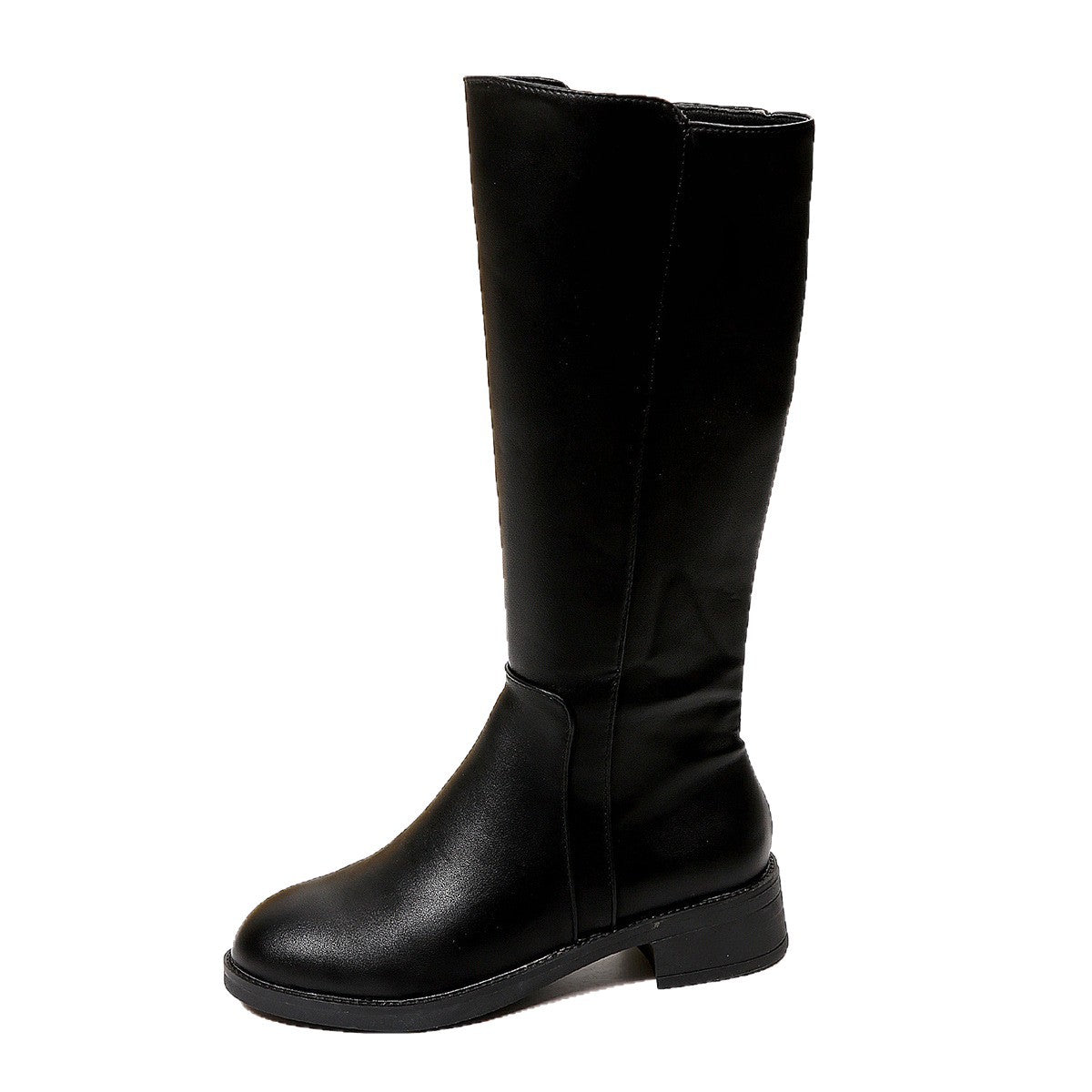 Women's Knee-High Knight Boots – Side Zip Chunky Heel Tall Boots