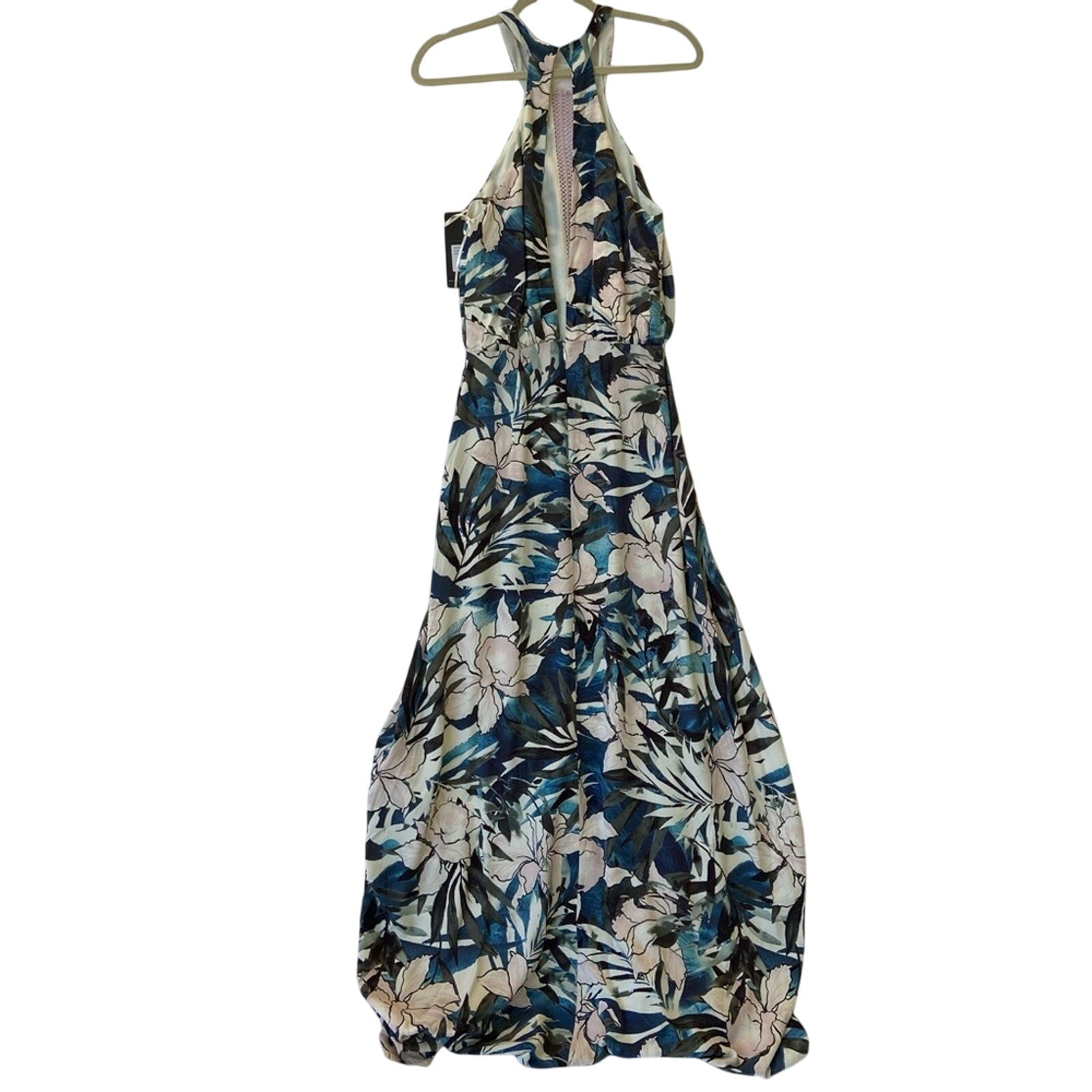 New NWT Stylestalker Womens Small Hawaiian Sunset Floral Lace Front Maxi Dress