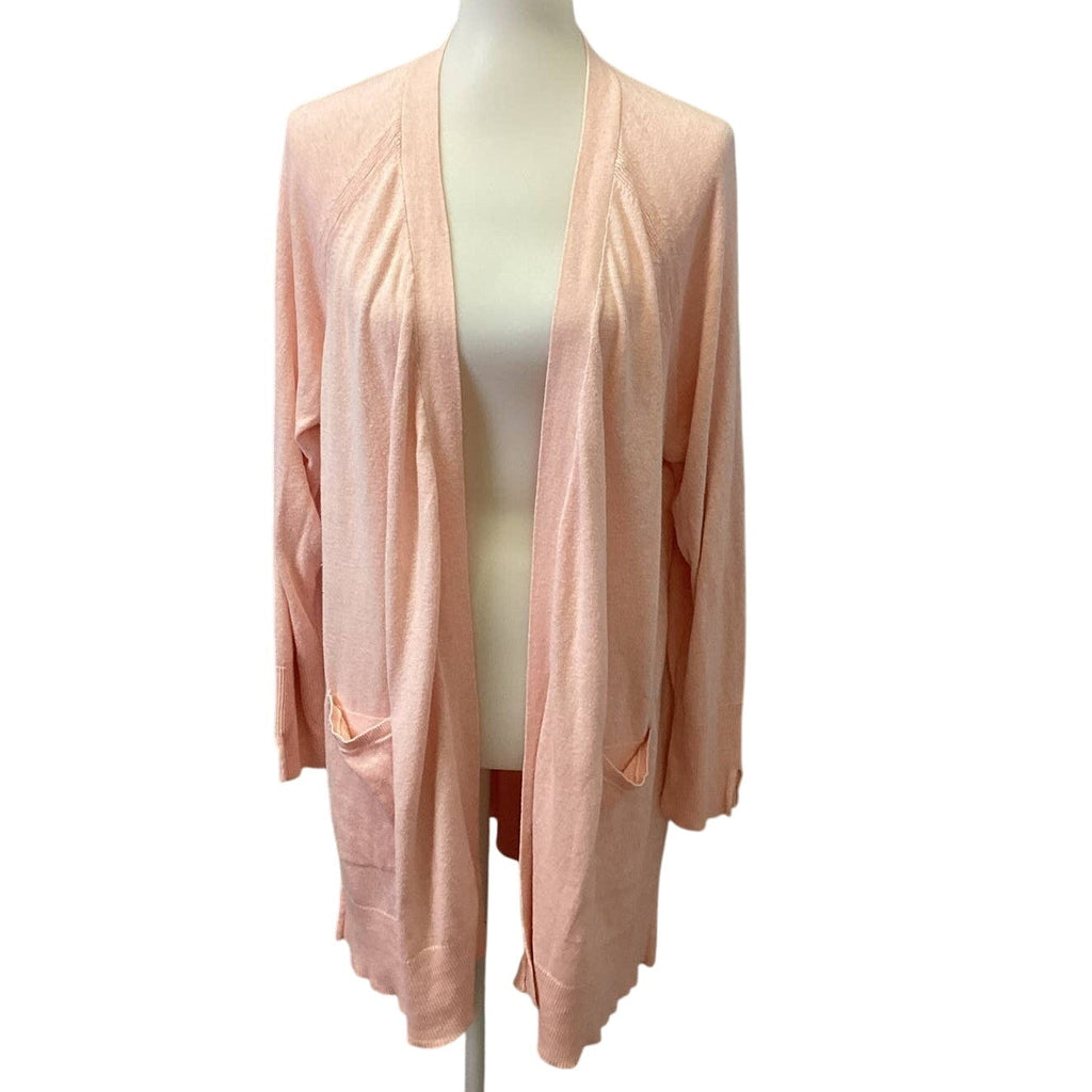 Ava & Viv Womens Plus Size 1X Long Sleeve Cotton Blend Open Cardigan Sweater
