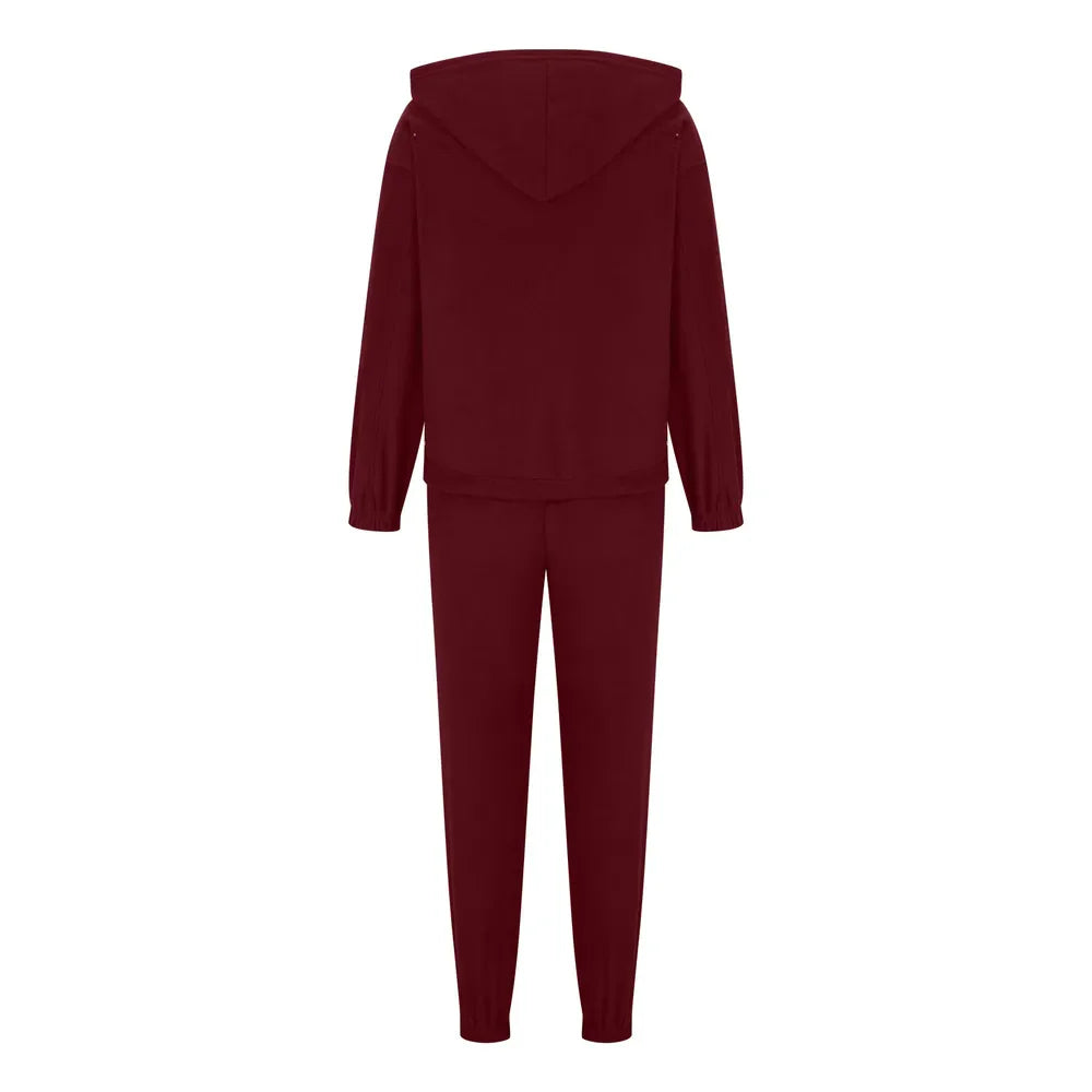 Zip Up Long Sleeve Hoodie and Joggers Set