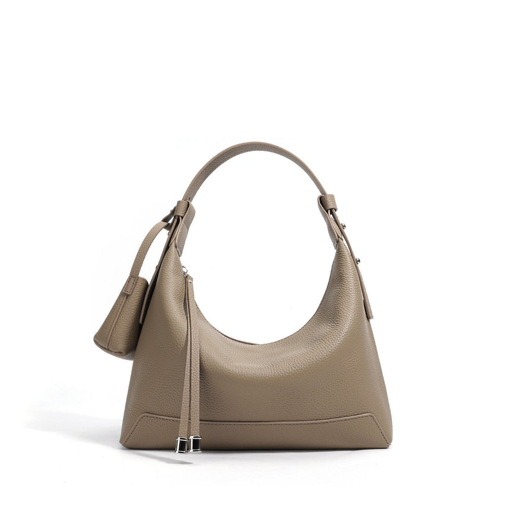 Women's Genuine Leather Pillow Bag – Full-Grain Cowhide Shoulder Bag