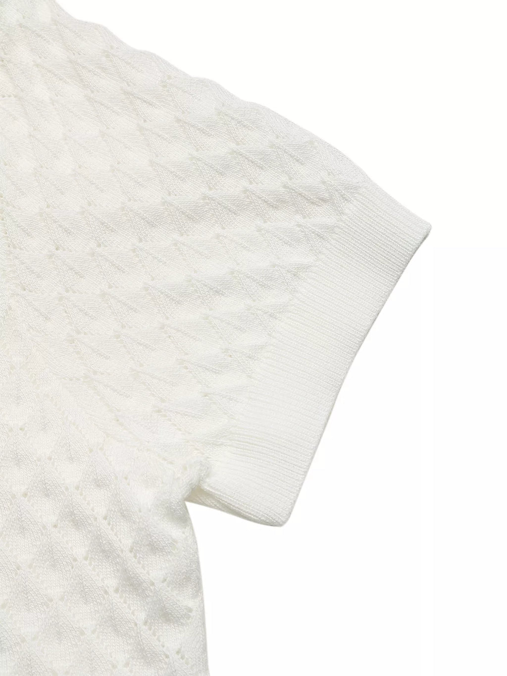 Textured Short Sleeve Knit Top