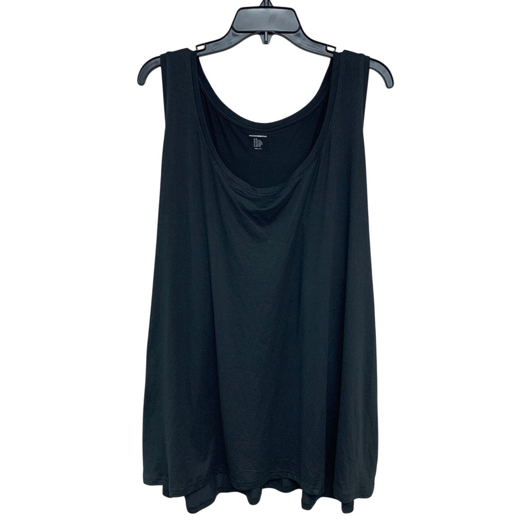 NWT New Amazon Essentials Womens 4X Black Polyester Blend Crew Neck Tank Top