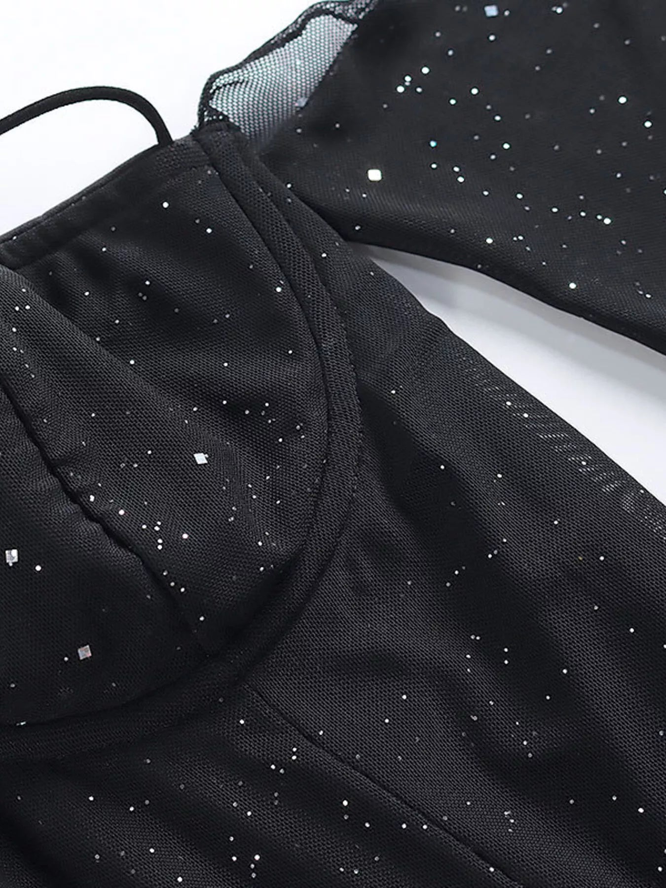 Glitter Mini Dress with Sleeves