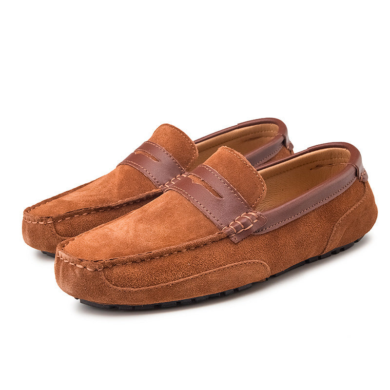Men's Color-block Slip-On Loafer | Genuine Leather Casual Shoes