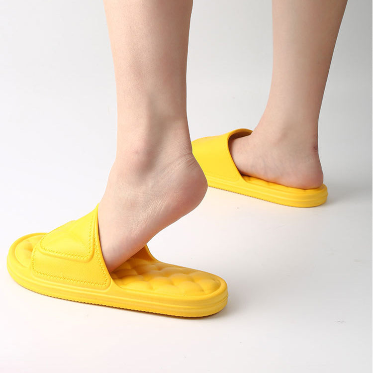 Women's Plaid EVA Slide Slippers | Lightweight Open-Toe Bathroom Sandals