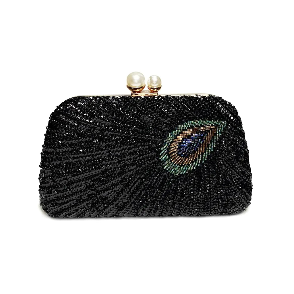 Vintage Beaded Sequin Clutch Purse Sparkly