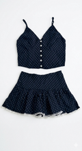 Katie J - Clarke Cami, Navy White Micro Dots