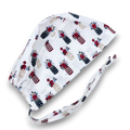 Vase Skull tie-back style surgical scrub cap for men by Paradise Caps.