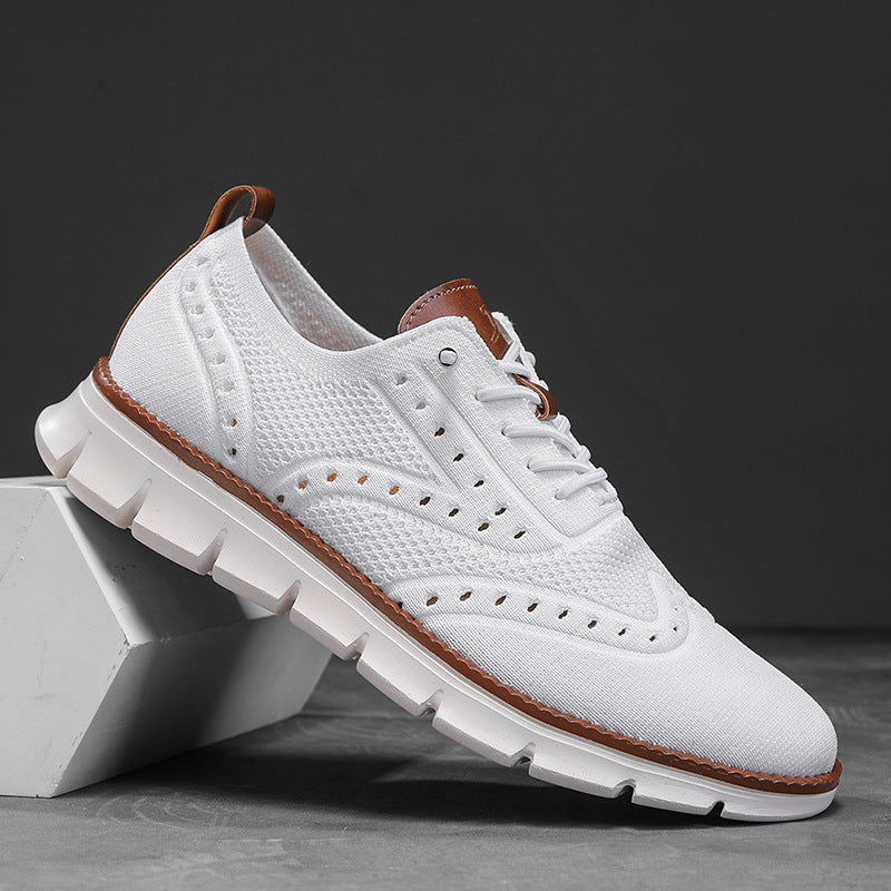 Men's Breathable Mesh Lightweight Casual Sneakers - Slip-On Walking Shoes