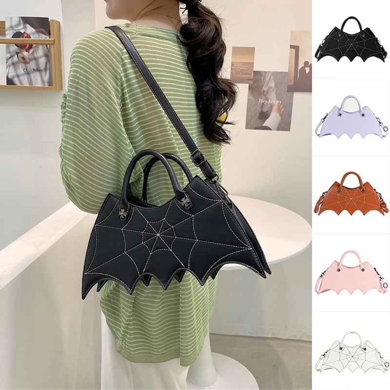Women's Spider Web Crossbody Bag - Gothic Halloween Shoulder Handbag