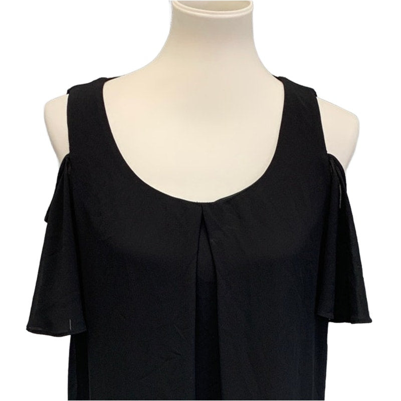 By & By Womens Large 100% Polyester Scoop Neck Cold Shoulder Sheath Dress