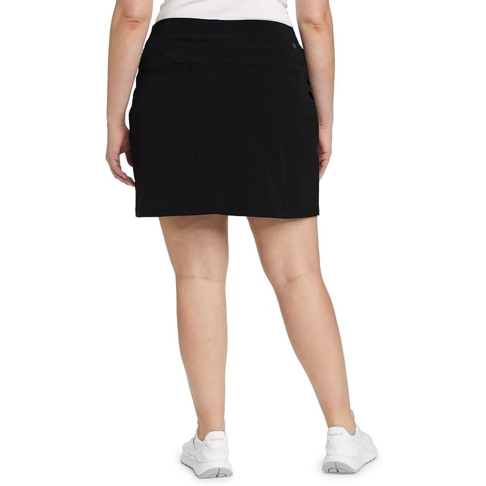 New Eddie Bauer Womens Size 14 Black Horizon UPF 50 High-Rise Skort Zip Pockets