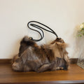 Luxury Fox Fur Plush Underarm Bag