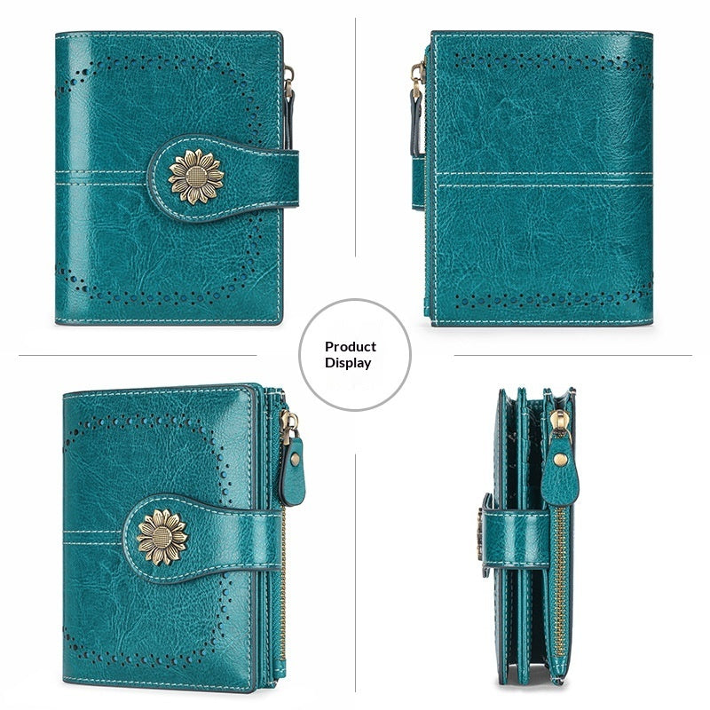 Anti-Theft RFID Blocking Leather Card Holder Wallet