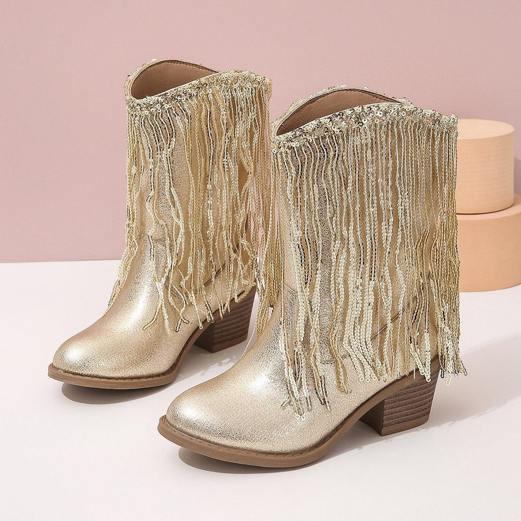 Western Fringe Ankle Boots
