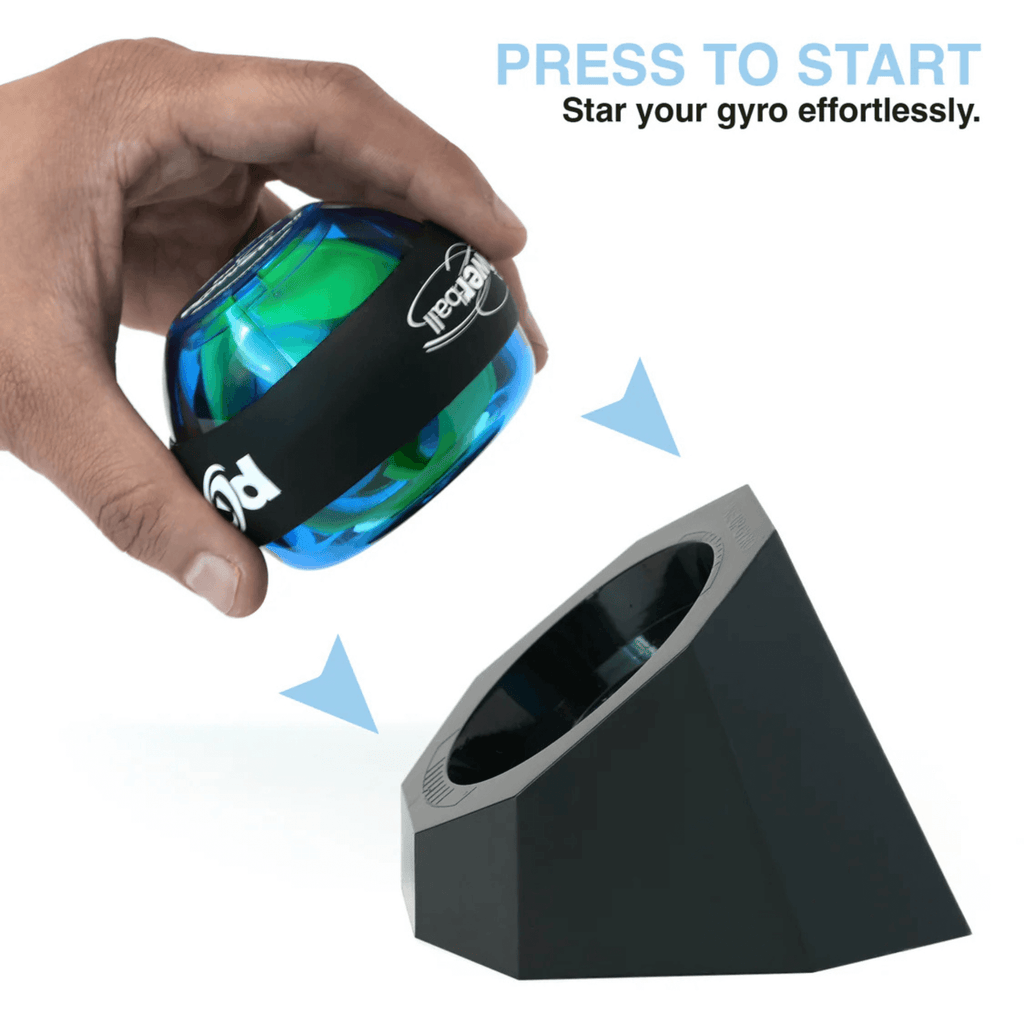 DFX Powerball Blue Gyro Exerciser with Powerdock
