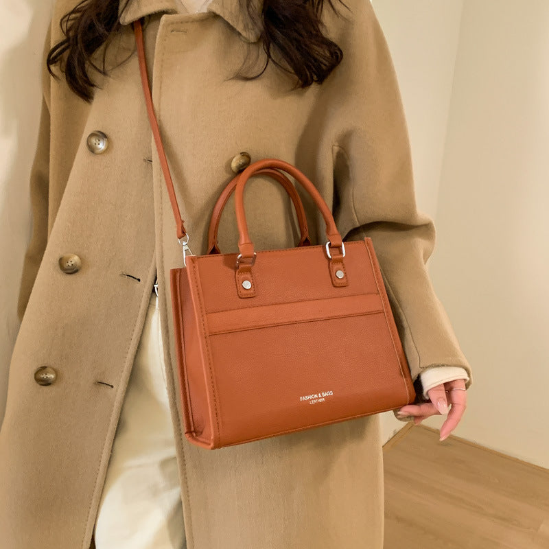 Women's PU Leather Crossbody Bag - Minimalist Urban Shoulder Bag with Adjustable Strap