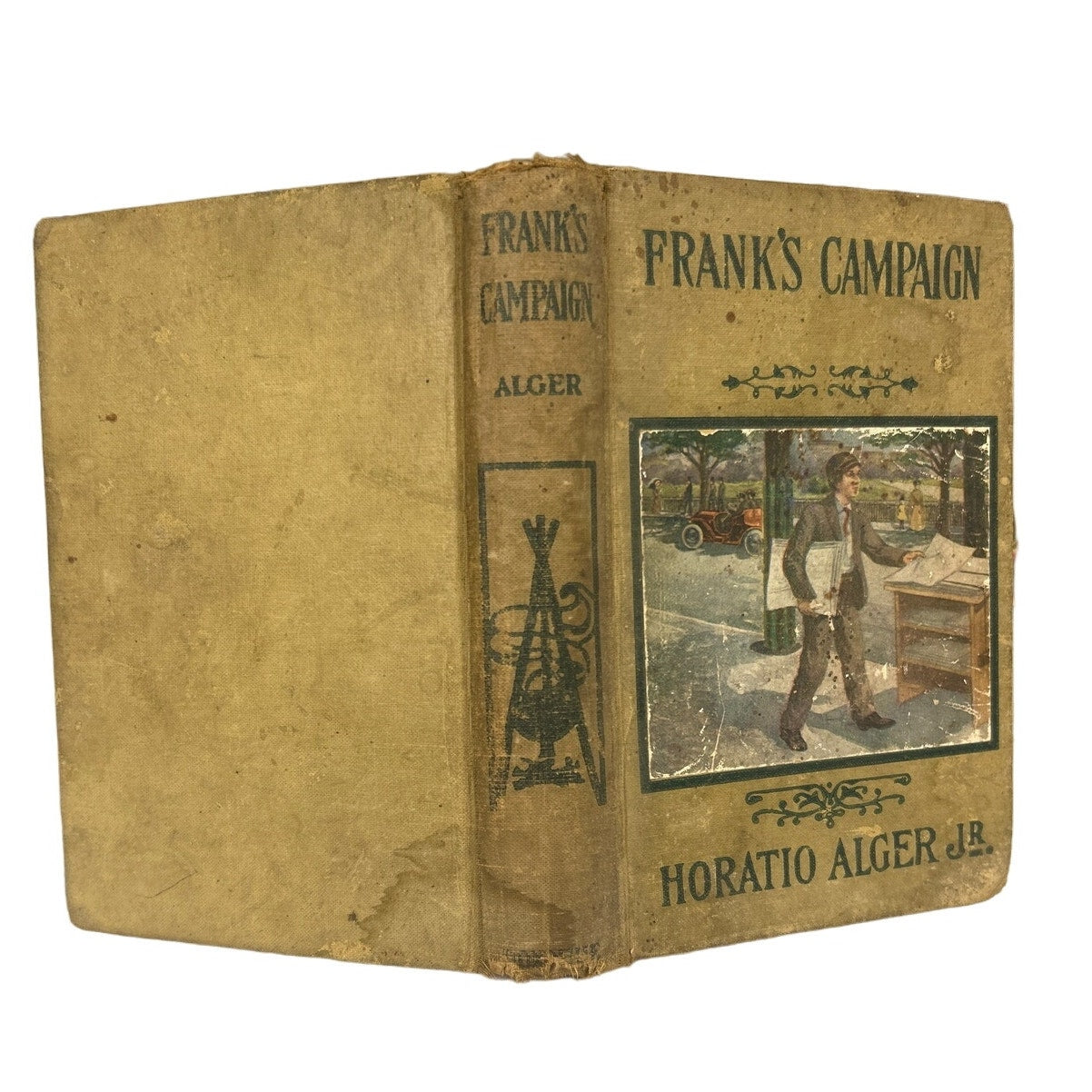 Antique 1900s Frank's Campaign Hardback Fiction Book by Horatio Alger Jr