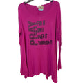 Upcycled Hand Printed Womens 3X Pray For It On It Through It Long Sleeve T Shirt