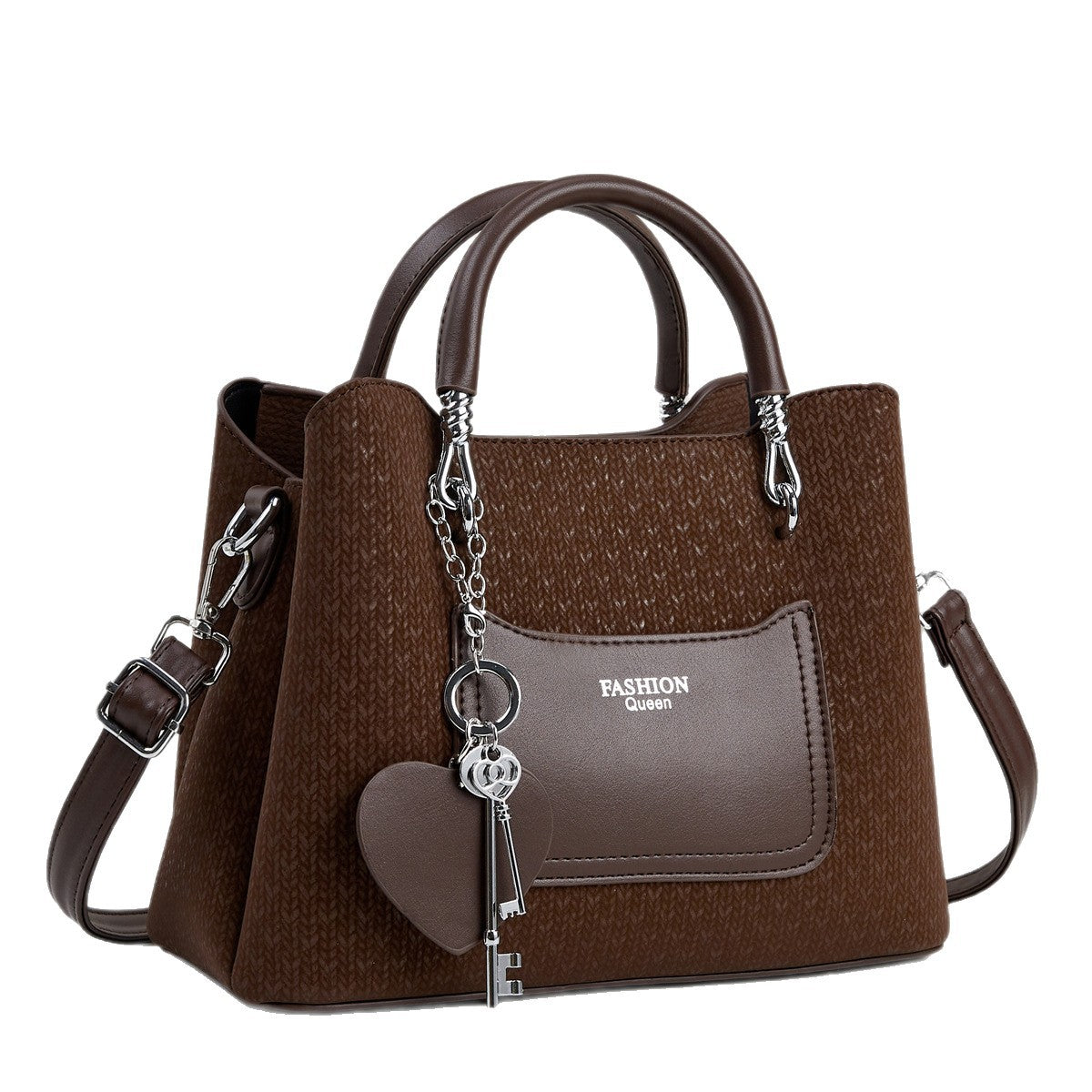 Women's Large Capacity Shoulder Bag – PU Leather Messenger Bag with Multiple Compartments