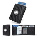 Men's Genuine Leather Trifold Wallet with RFID Protection & Multiple Card Slots