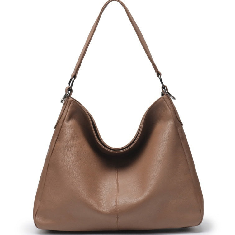 Women's High-Capacity Genuine Leather Crossbody Shoulder Bag | Retro Style