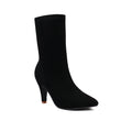 Women's Pointed Toe Stiletto Heel Boots | Slip-On Low Shaft Dress Heels