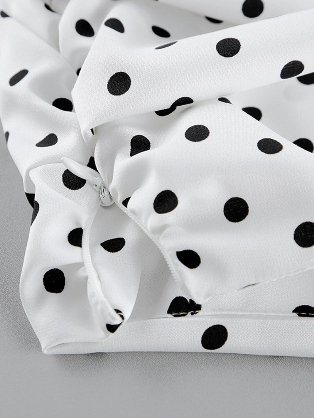 Polka Dot Ruffle Hem Maxi Skirt