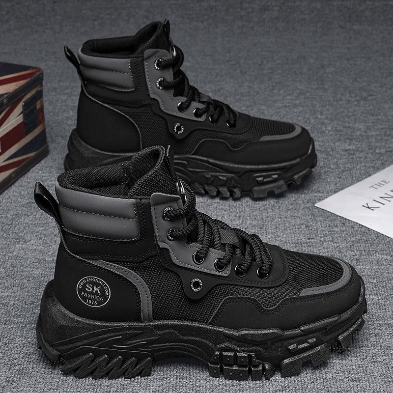 Men's Breathable High-Top Vintage British Work Boots