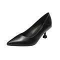 Women's Black Pointed Toe Pumps - Professional Work Heels with 5cm Stiletto
