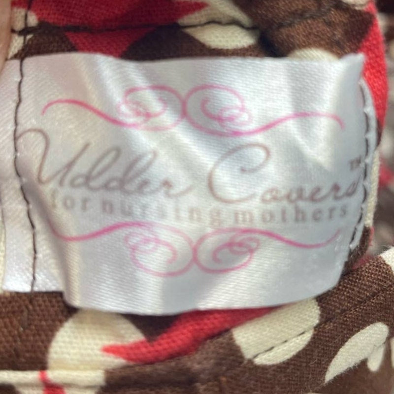 Udder Cover for Nursing Mothers Brown Polka Dot 100% Cotton Ties At Neck