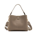 Women's Genuine Leather Bucket Tote Bag – Spacious Everyday Shoulder Bag
