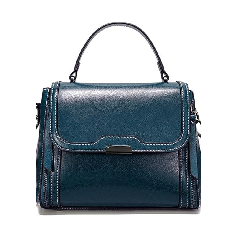 Imeetu Womens Blue Faux Leather Metal Latch Removeable Strap Crossbody Handbag