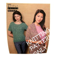 New Artful Yarns Cinema 92063 Leaf Stole Ribbed Tee Sweater Knitting Pattern