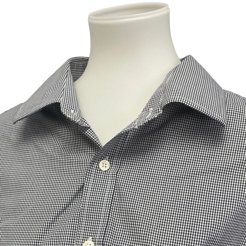 Merona Mens 2XL Non-Iron Gingham Long Sleeve Button Up Shirt w Front Pocket