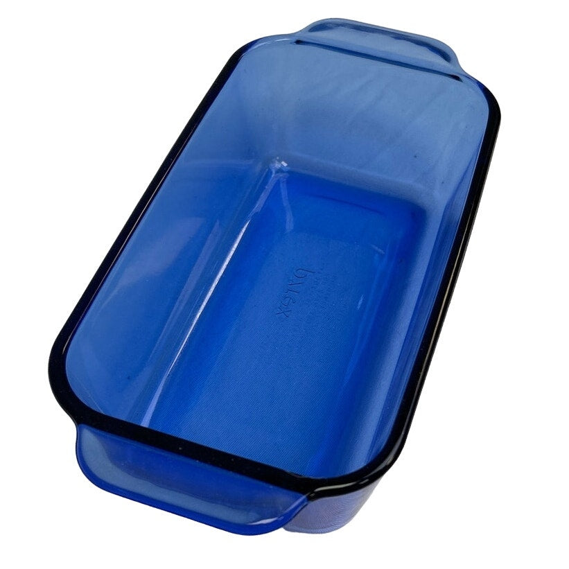 Pyrex Corning Blue Ovenware Cookware 1.5QT Microwave Oven Safe Loaf Glass Dish