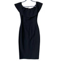 Zara Basic Womens Small Black 100% Polyester LBD Midi Off Shoulder Bodycon Dress