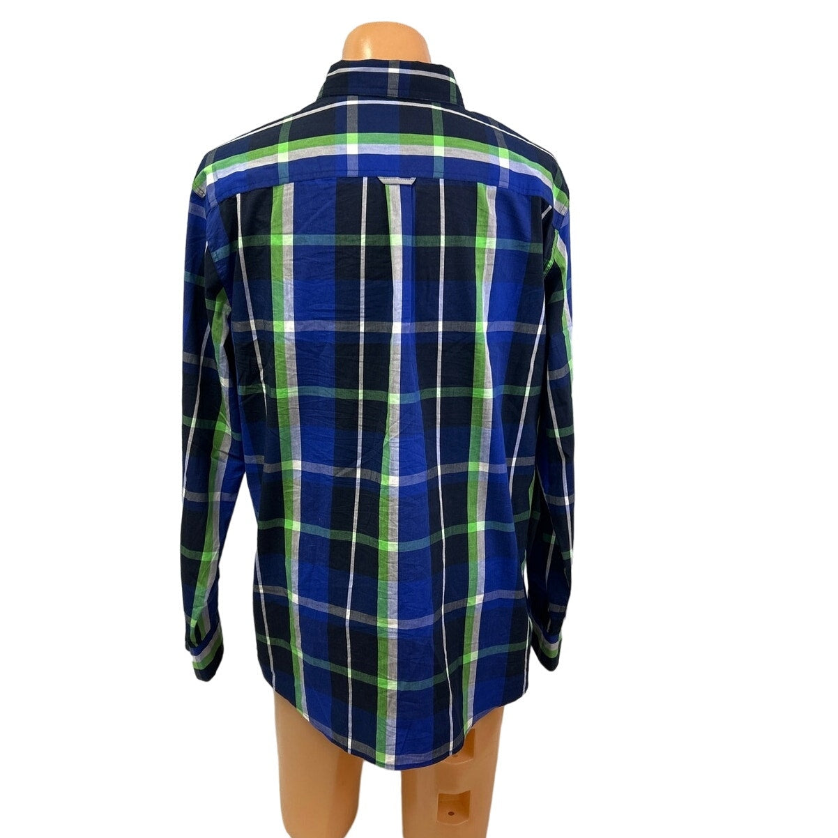Chaps Mens XL Easy Care Stretch Plaid Long Sleeve Button Down PolyCotton Shirt