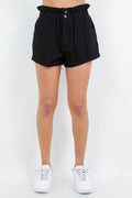 American Bazi High Waist Paper Bag Shorts