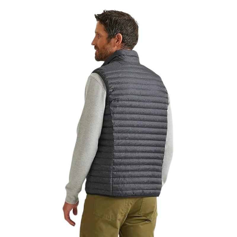 New Eddie Bauer Mens Medium Carbon Gray Microlight 650FP Down Zip Up Puffer Vest