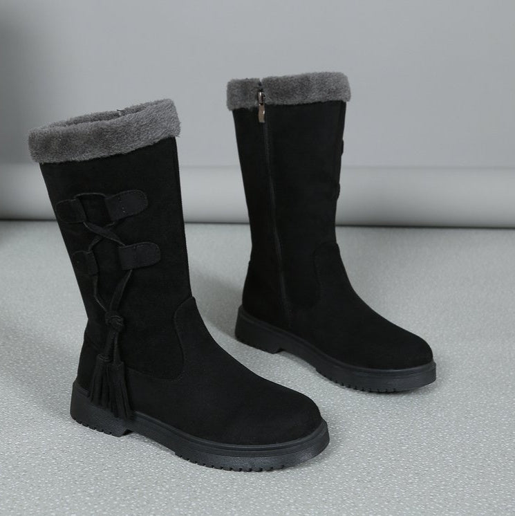 Thick-Soled Fleece-Lined Snow Boots