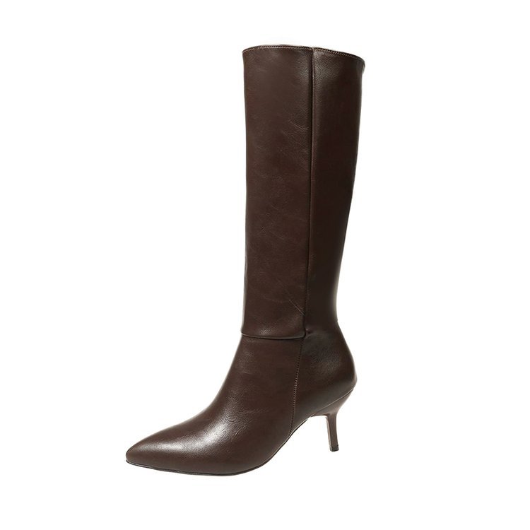Women's Over-the-Knee Stiletto Boots – Pointed Toe PU Leather