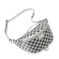 Women's Retro Plaid Crossbody Shoulder Bag - PU Leather Casual Handbag with Adjustable Strap