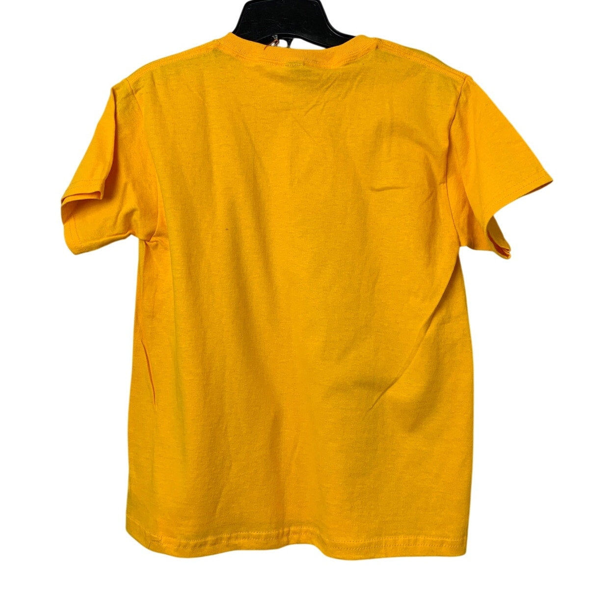 New Hand Printed Youth Medium Gold Yellow Black Lab Puppy Dog Crew Neck Tee