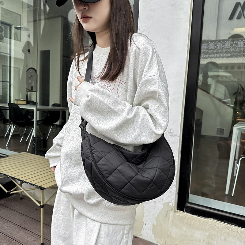 Women's High-Capacity Nylon Crossbody Shoulder Bag – Lightweight Everyday Bag