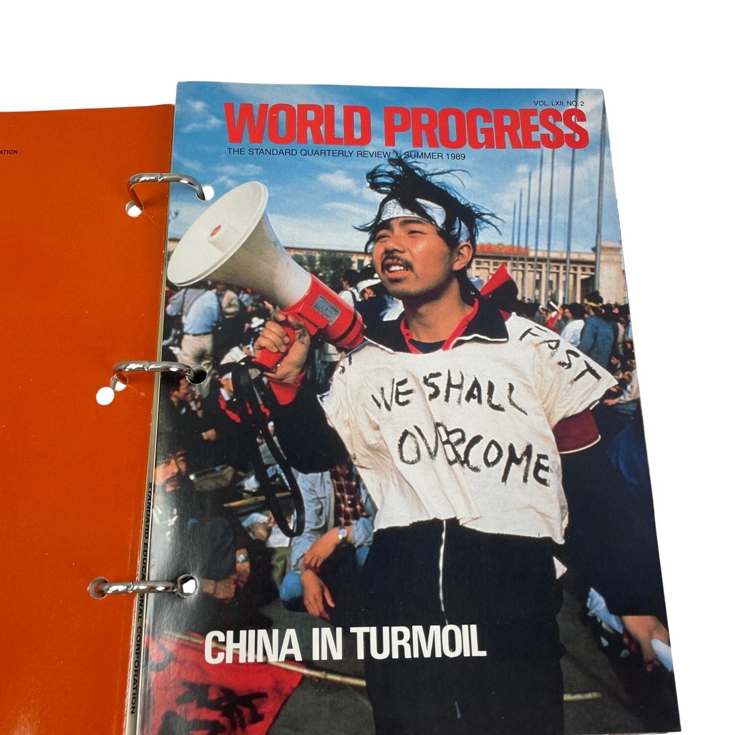 Vintage 1989 World Progress Yearbook Binder Berlin Wall Falls Collection