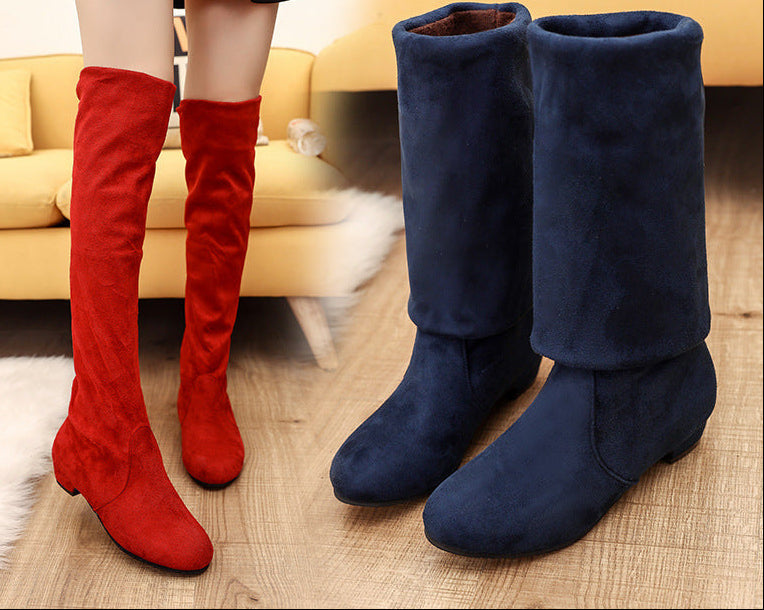 Women's Over-the-Knee Chunky Heel Boots | Korean Fashion Fall Winter Boots