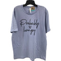 New Hand Printed Womens Small Probably Hangry Heart Short Sleeve Tee Shirt